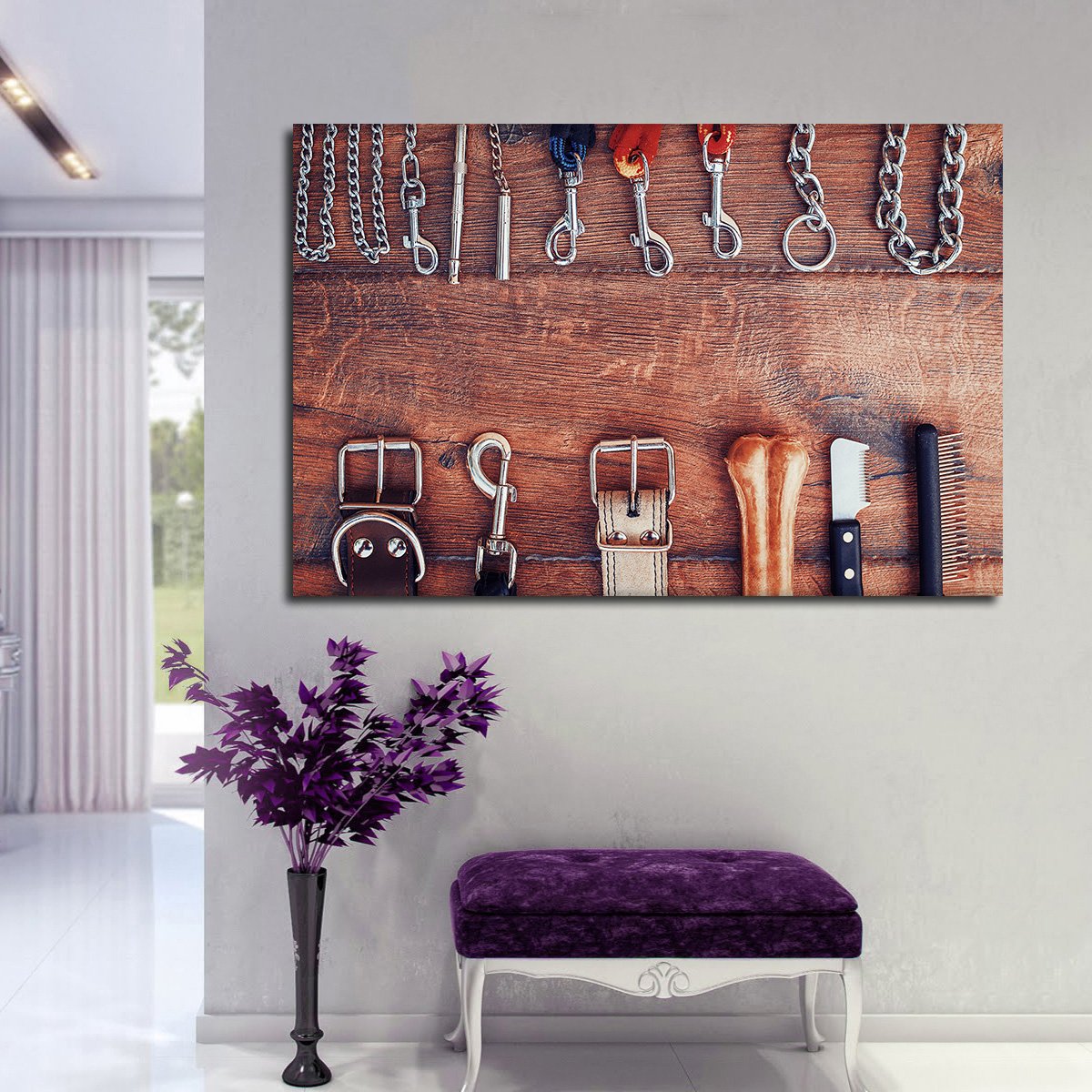 Pet Accessories Multi Panel Canvas Wall Art