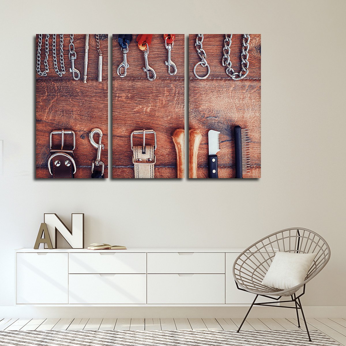 Pet Accessories Multi Panel Canvas Wall Art