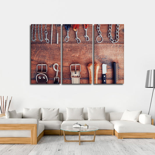 Pet Accessories Multi Panel Canvas Wall Art