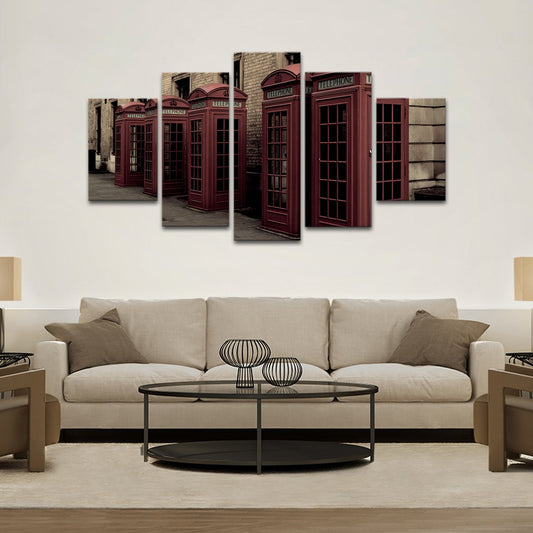 Phone Booth Multi Panel Canvas Wall Art