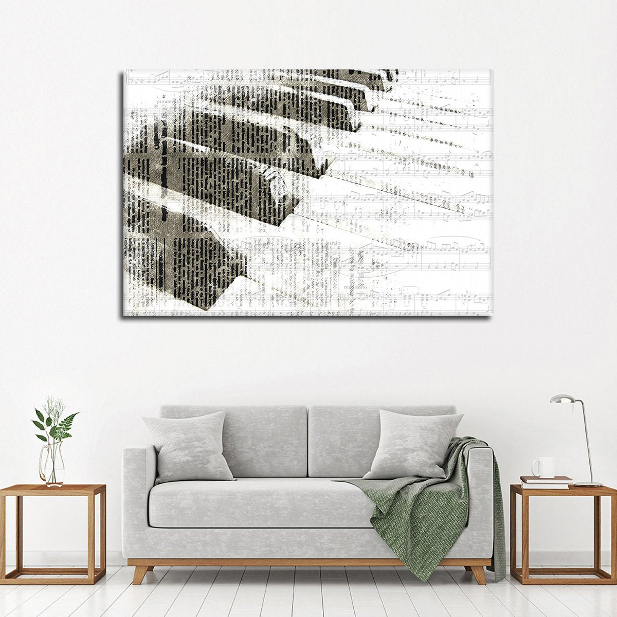 Piano Notes Multi Panel Canvas Wall Art
