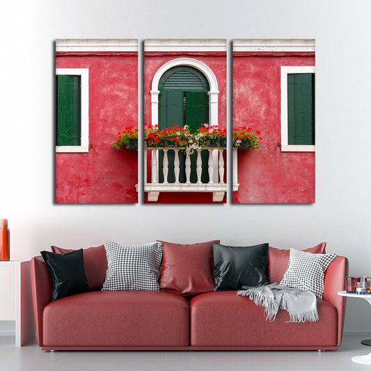 Picturesque Balcony Multi Panel Canvas Wall Art