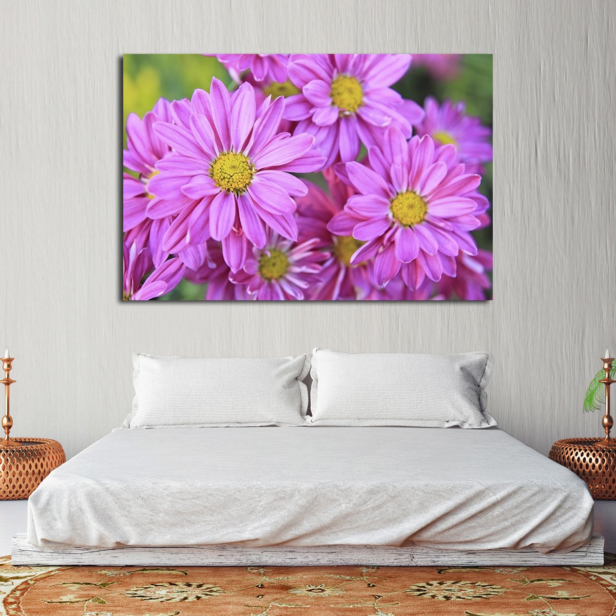 Pink Flower Multi Panel Canvas Wall Art