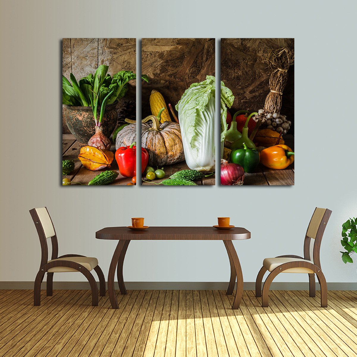 Plant Based Multi Panel Canvas Wall Art