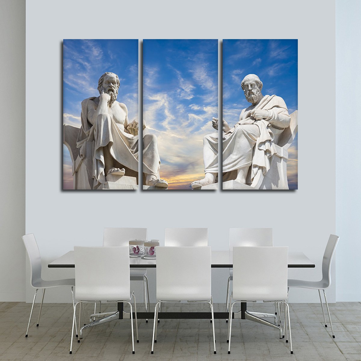 Plato And Socrates Multi Panel Canvas Wall Art