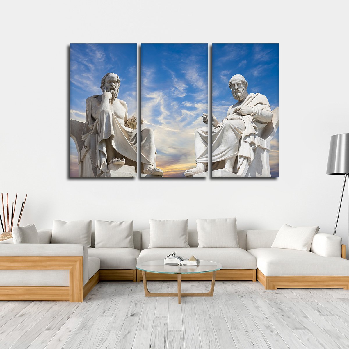 Plato And Socrates Multi Panel Canvas Wall Art