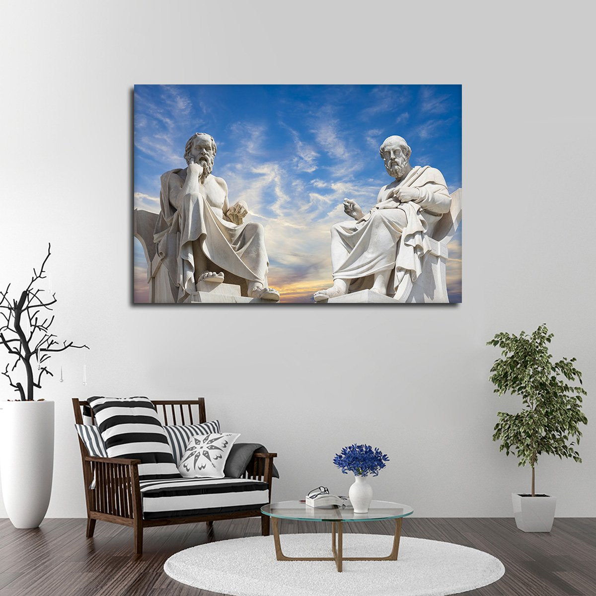 Plato And Socrates Multi Panel Canvas Wall Art