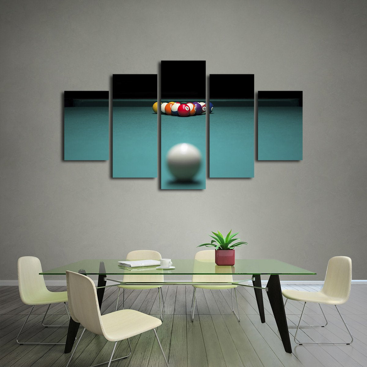Play Pool Multi Panel Canvas Wall Art