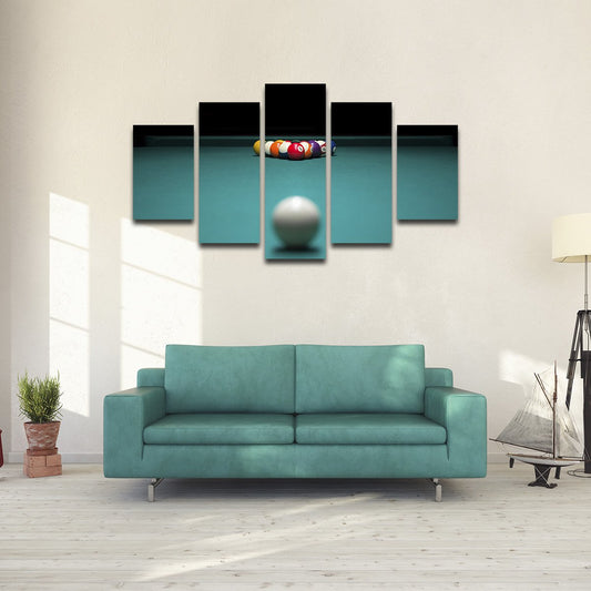 Play Pool Multi Panel Canvas Wall Art