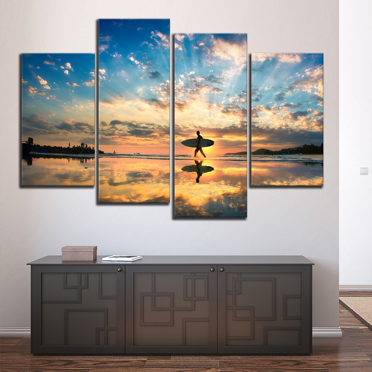Playa Grande Multi Panel Canvas Wall Art