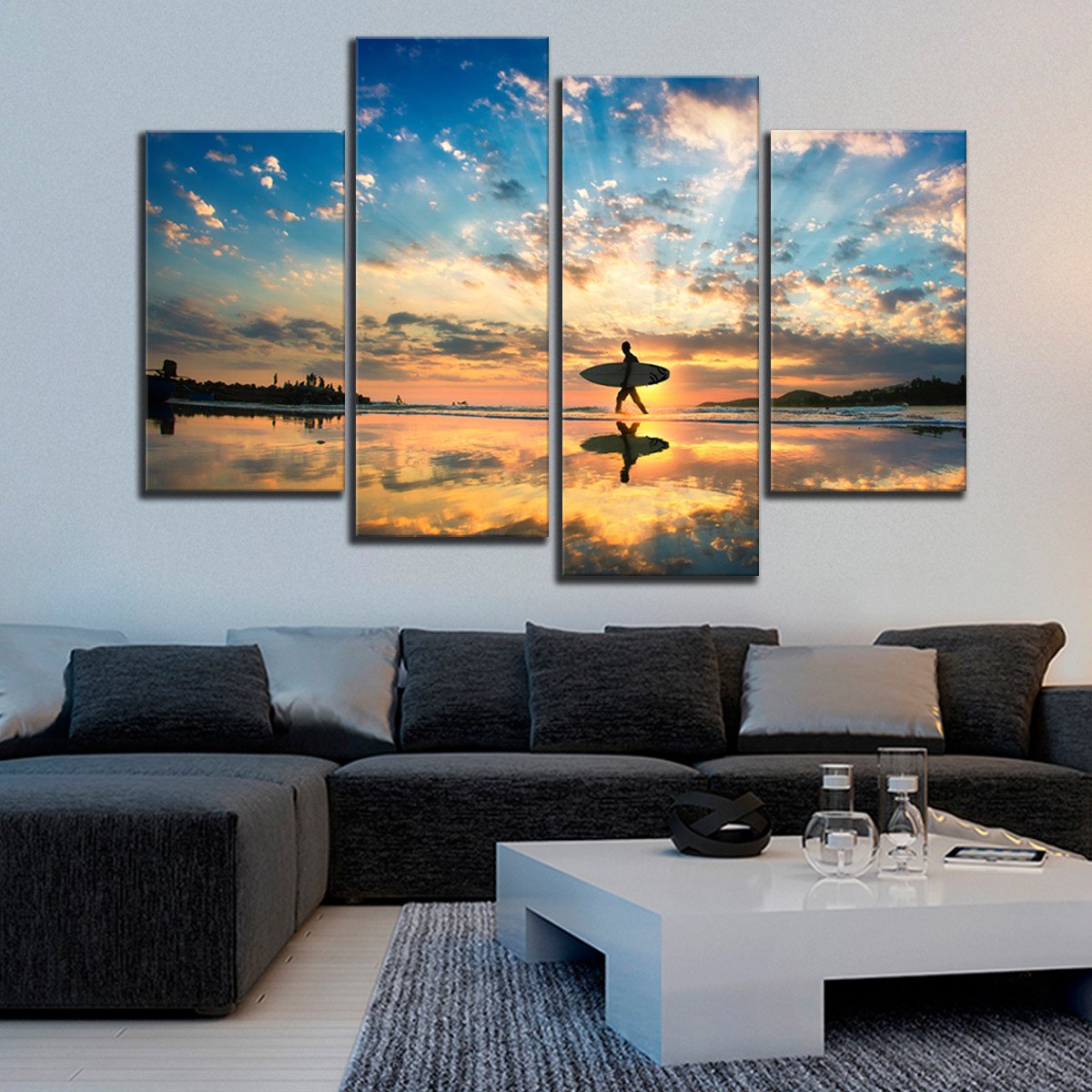 Playa Grande Multi Panel Canvas Wall Art