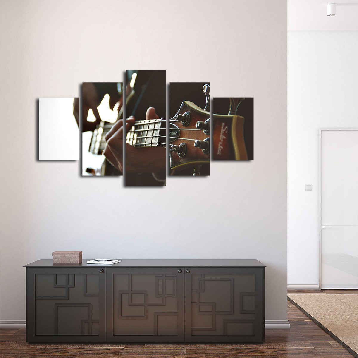 Playing Guitar Multi Panel Canvas Wall Art