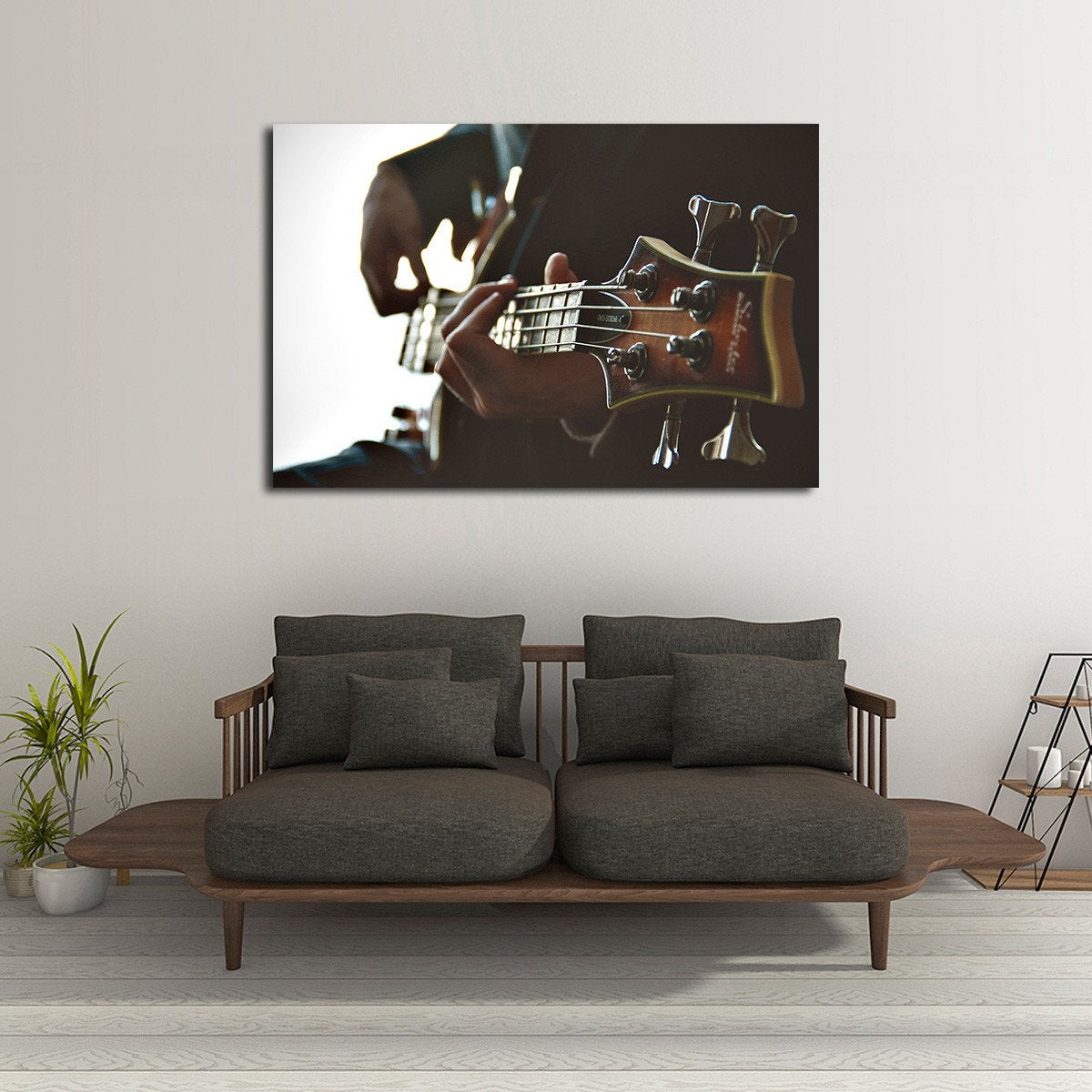 Playing Guitar Multi Panel Canvas Wall Art