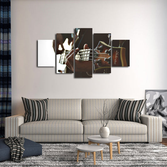 Playing Guitar Multi Panel Canvas Wall Art