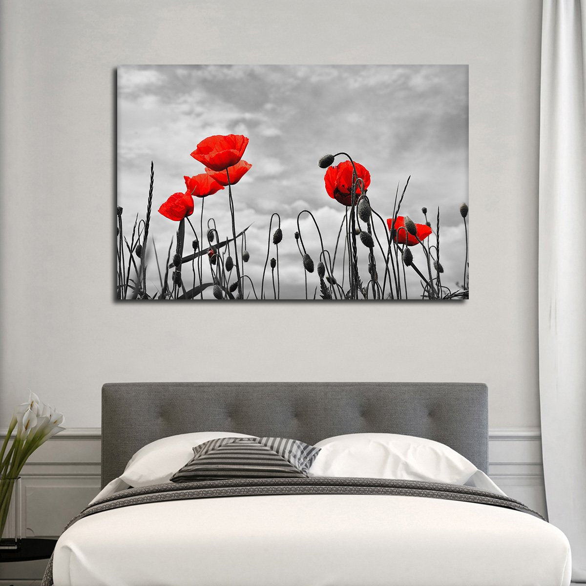 Poppies Pop Multi Panel Canvas Wall Art