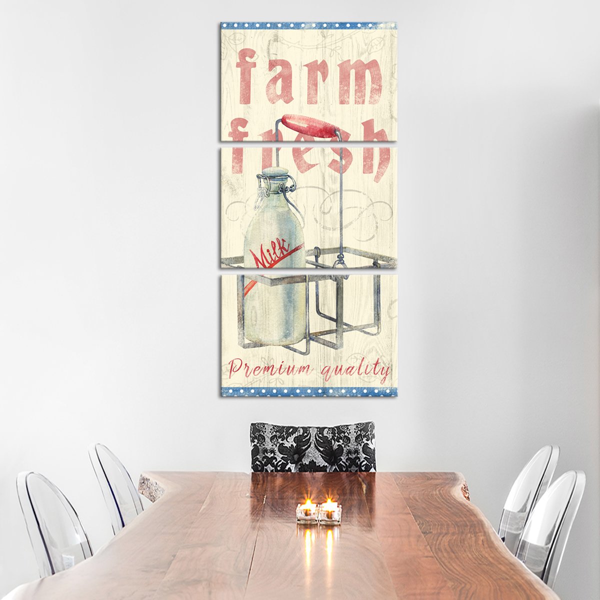 Premium Quality Milk Multi Panel Canvas Wall Art