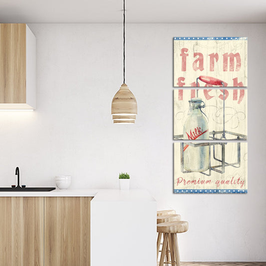 Premium Quality Milk Multi Panel Canvas Wall Art