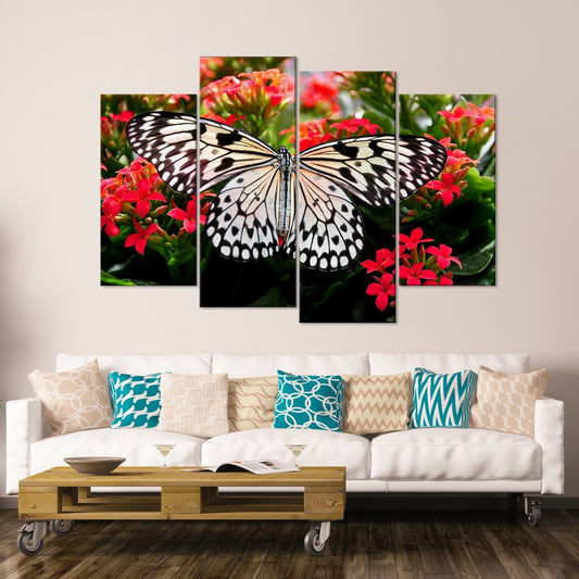 Pretty Butterfly Multi Panel Canvas Wall Art