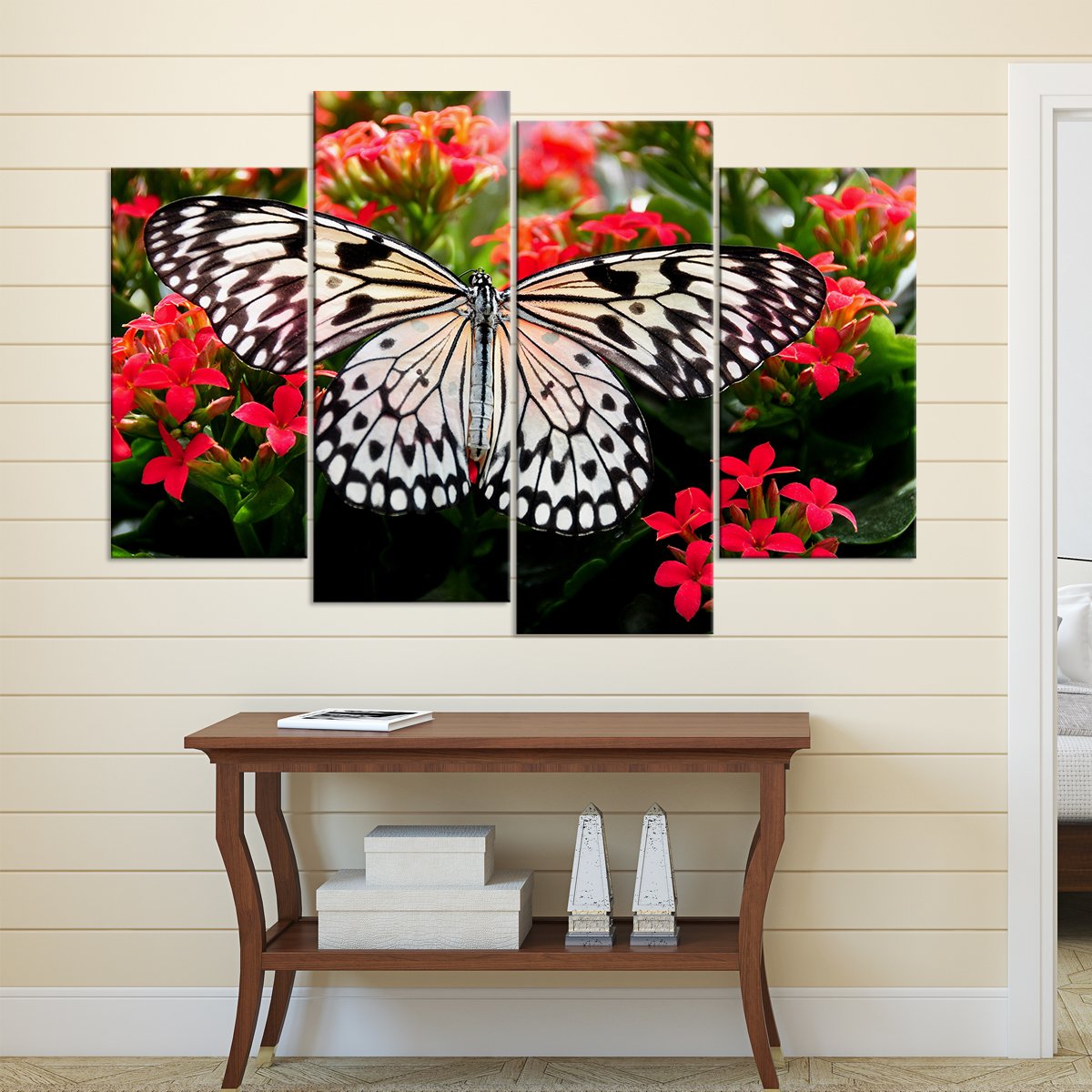 Pretty Butterfly Multi Panel Canvas Wall Art