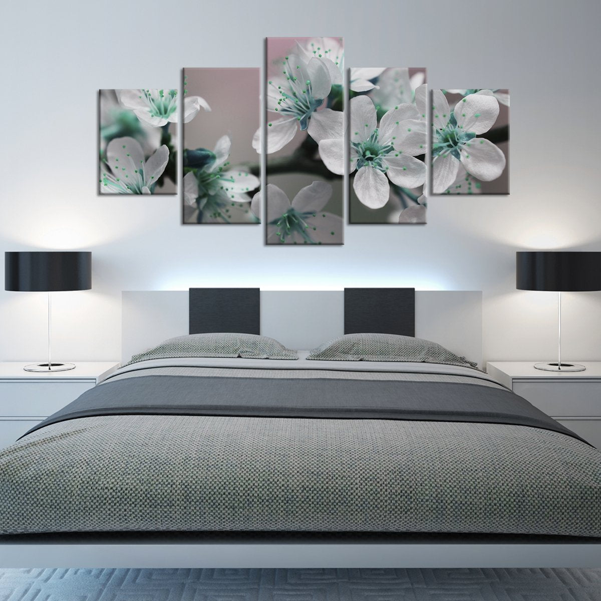 Pretty Blooms Multi Panel Canvas Wall Art