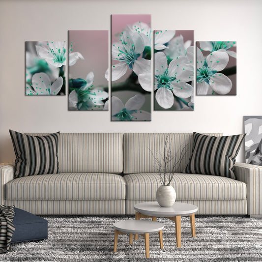 Pretty Blooms Multi Panel Canvas Wall Art