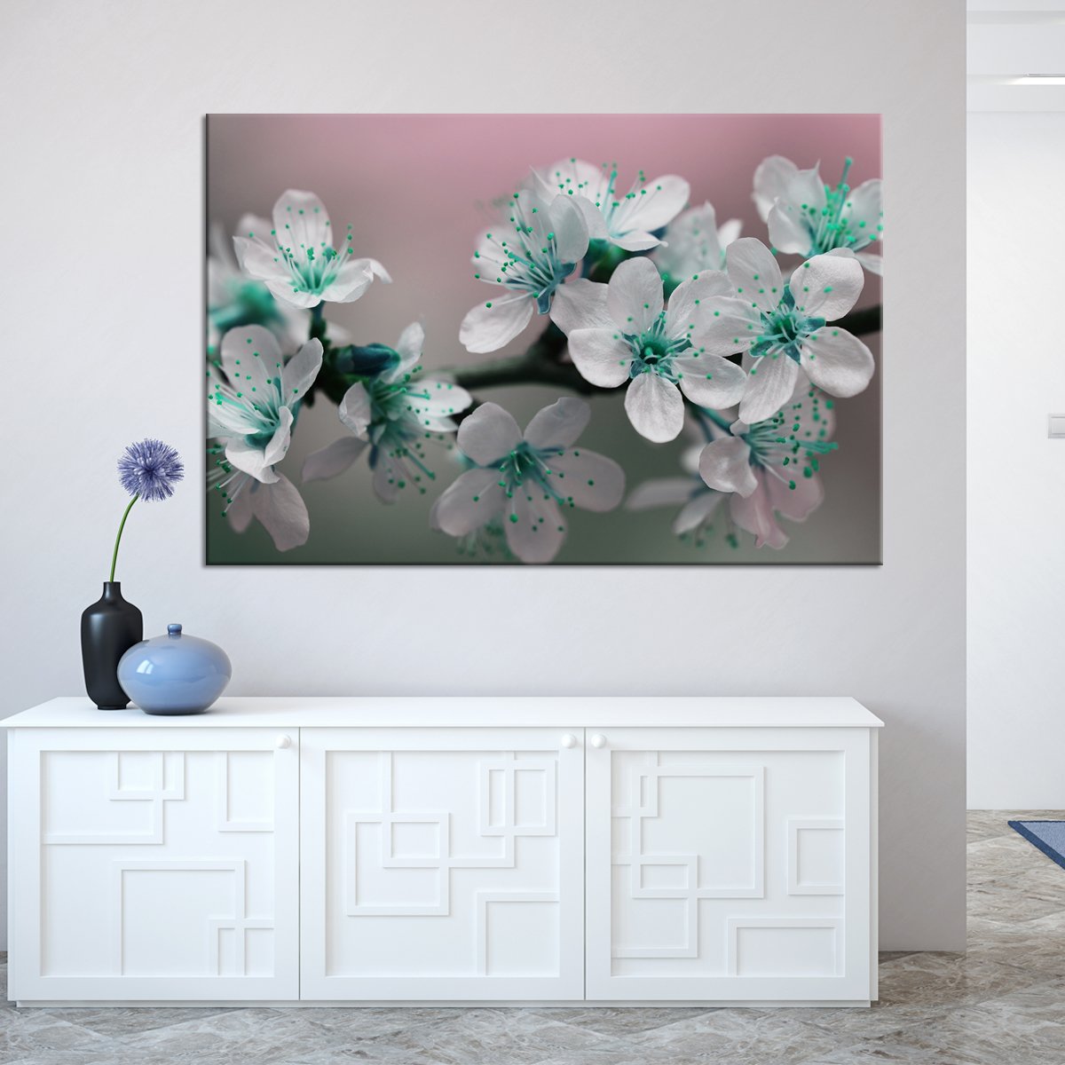 Pretty Blooms Multi Panel Canvas Wall Art