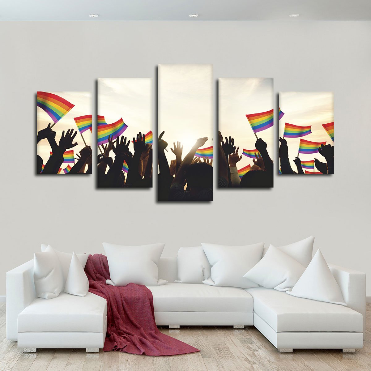 Pride Love Multi Panel Canvas Wall Art