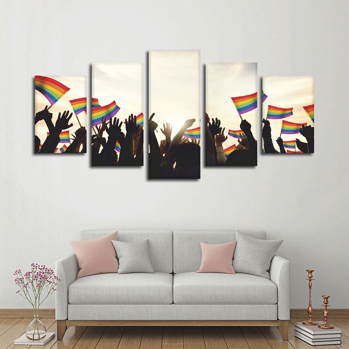 Pride Love Multi Panel Canvas Wall Art