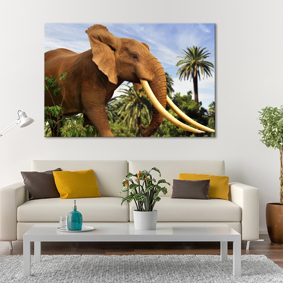 Prime Elephant Multi Panel Canvas Wall Art