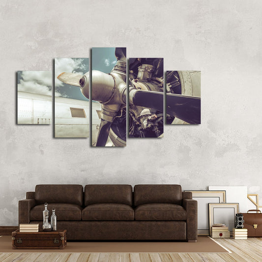 Propeller Close Up Multi Panel Canvas Wall Art