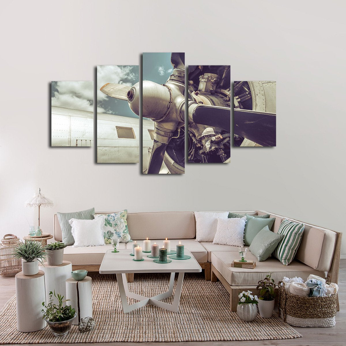 Propeller Close Up Multi Panel Canvas Wall Art