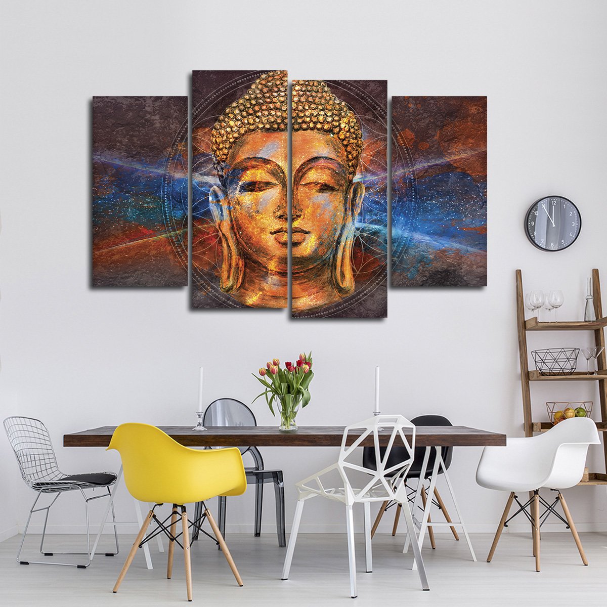 Psychedelic Buddha Multi Panel Canvas Wall Art