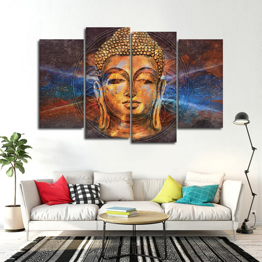 Psychedelic Buddha Multi Panel Canvas Wall Art
