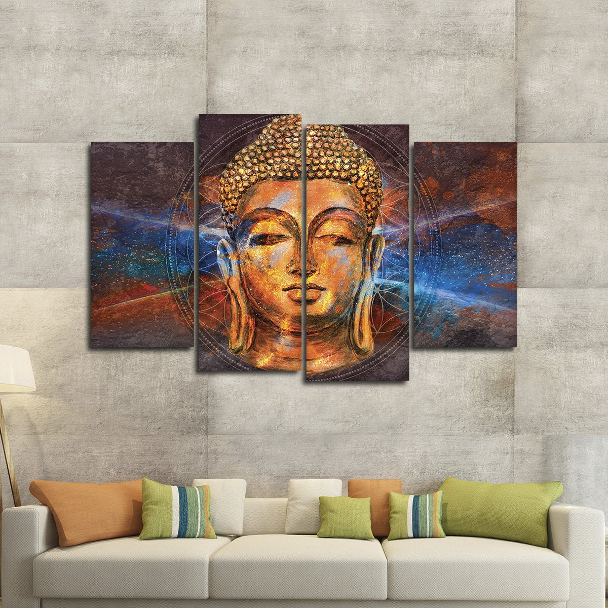 Psychedelic Buddha Multi Panel Canvas Wall Art
