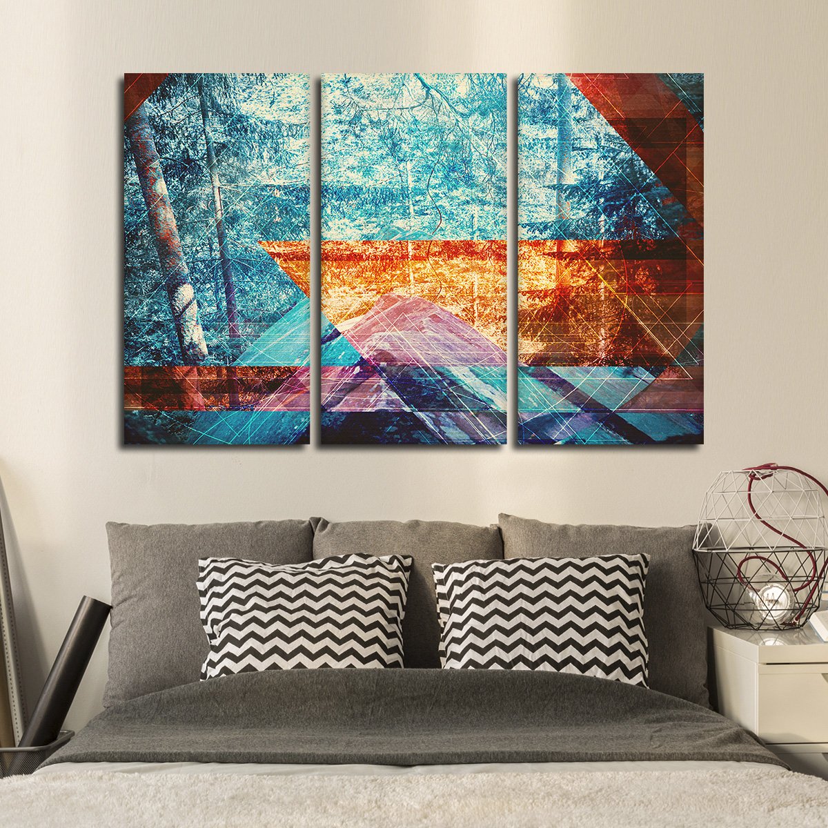 Psychedelic Forest Multi Panel Canvas Wall Art