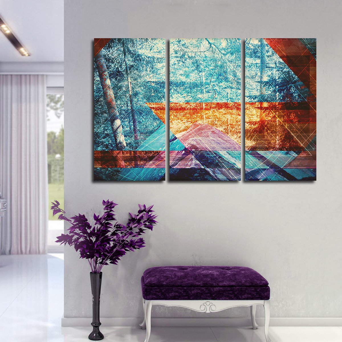 Psychedelic Forest Multi Panel Canvas Wall Art