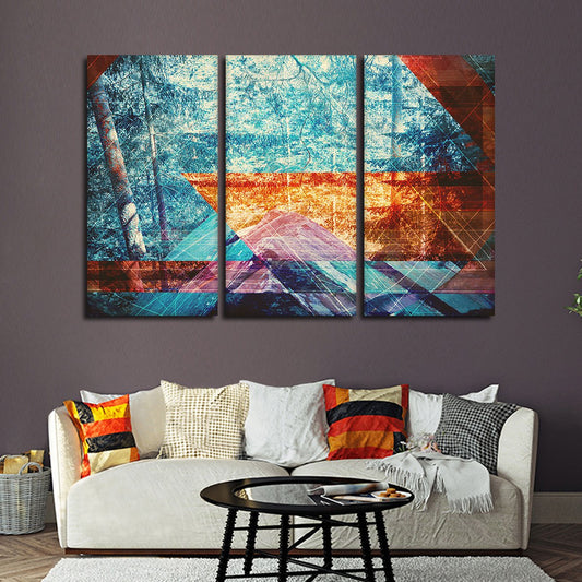 Psychedelic Forest Multi Panel Canvas Wall Art