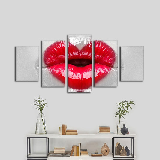 Pucker Up Multi Panel Canvas Wall Art