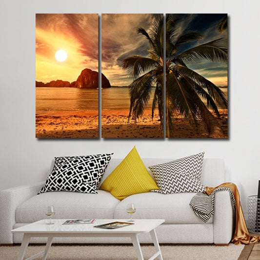 Puerto Rico Sunset Multi Panel Canvas Wall Art