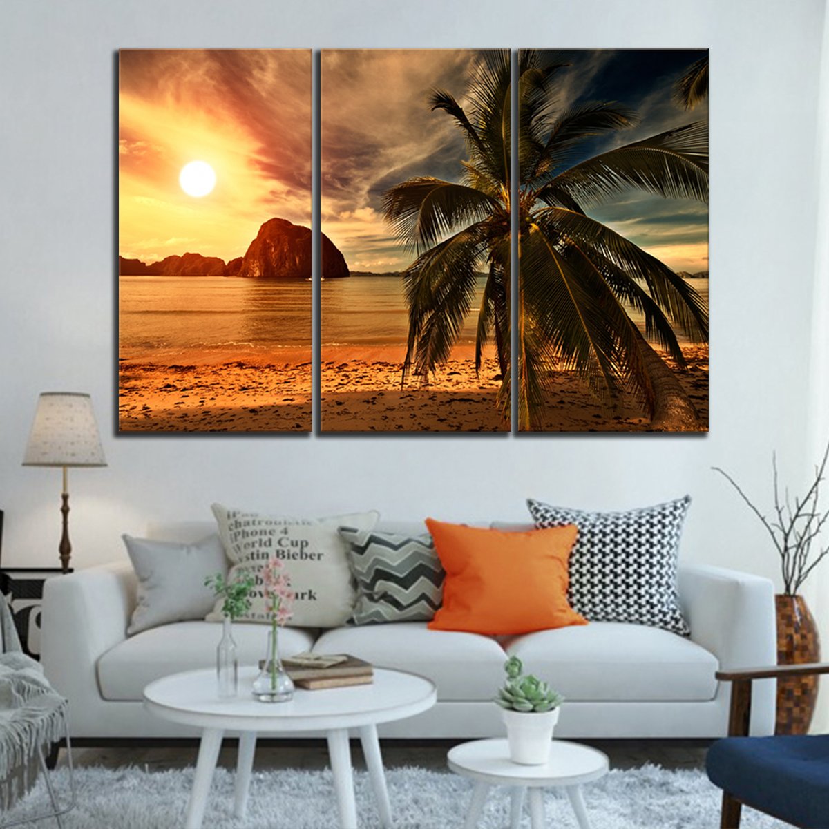 Puerto Rico Sunset Multi Panel Canvas Wall Art