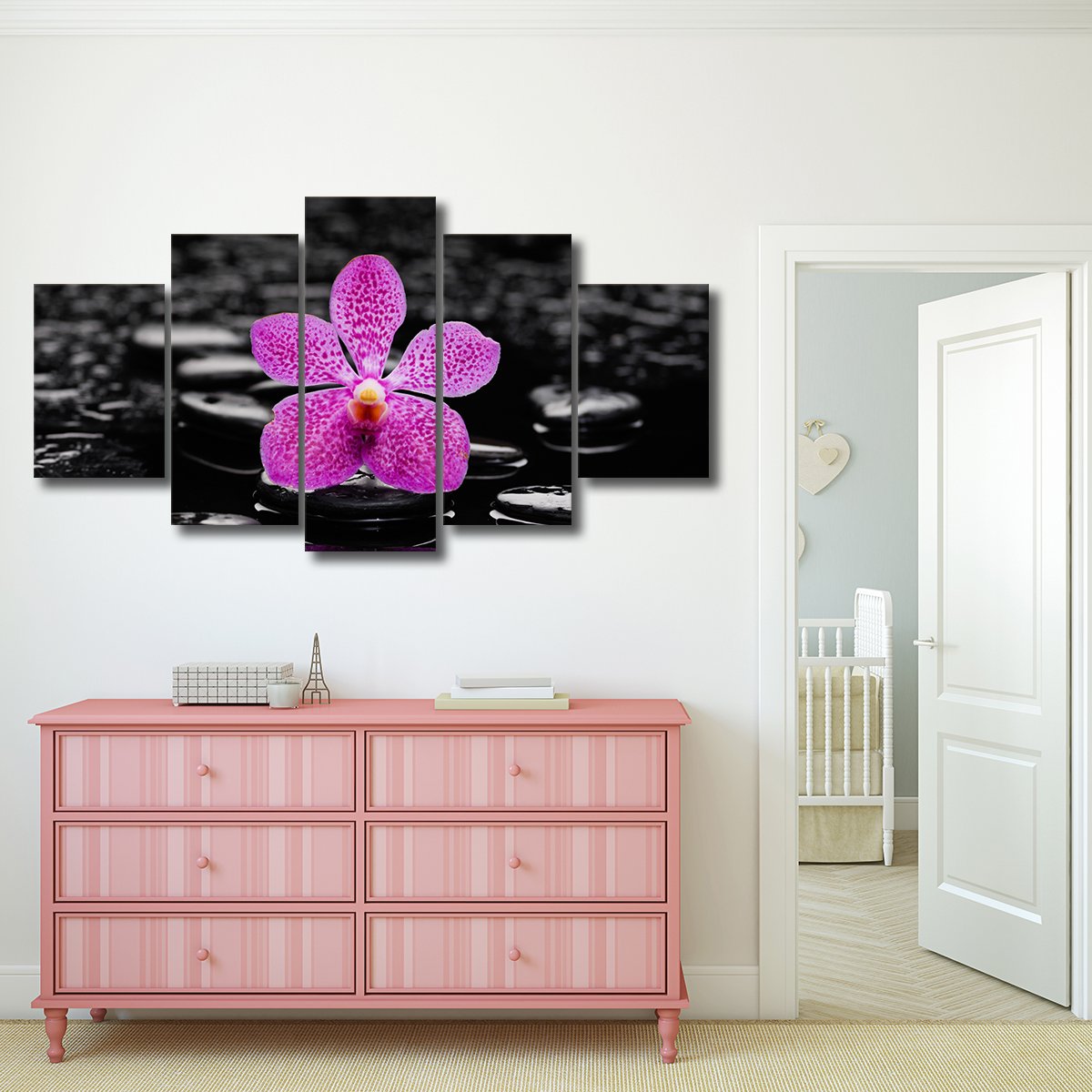Purple Orchid Multi Panel Canvas Wall Art