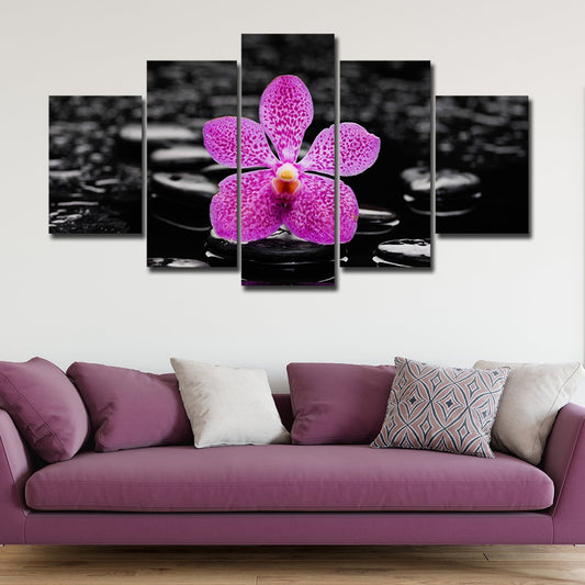 Purple Orchid Multi Panel Canvas Wall Art