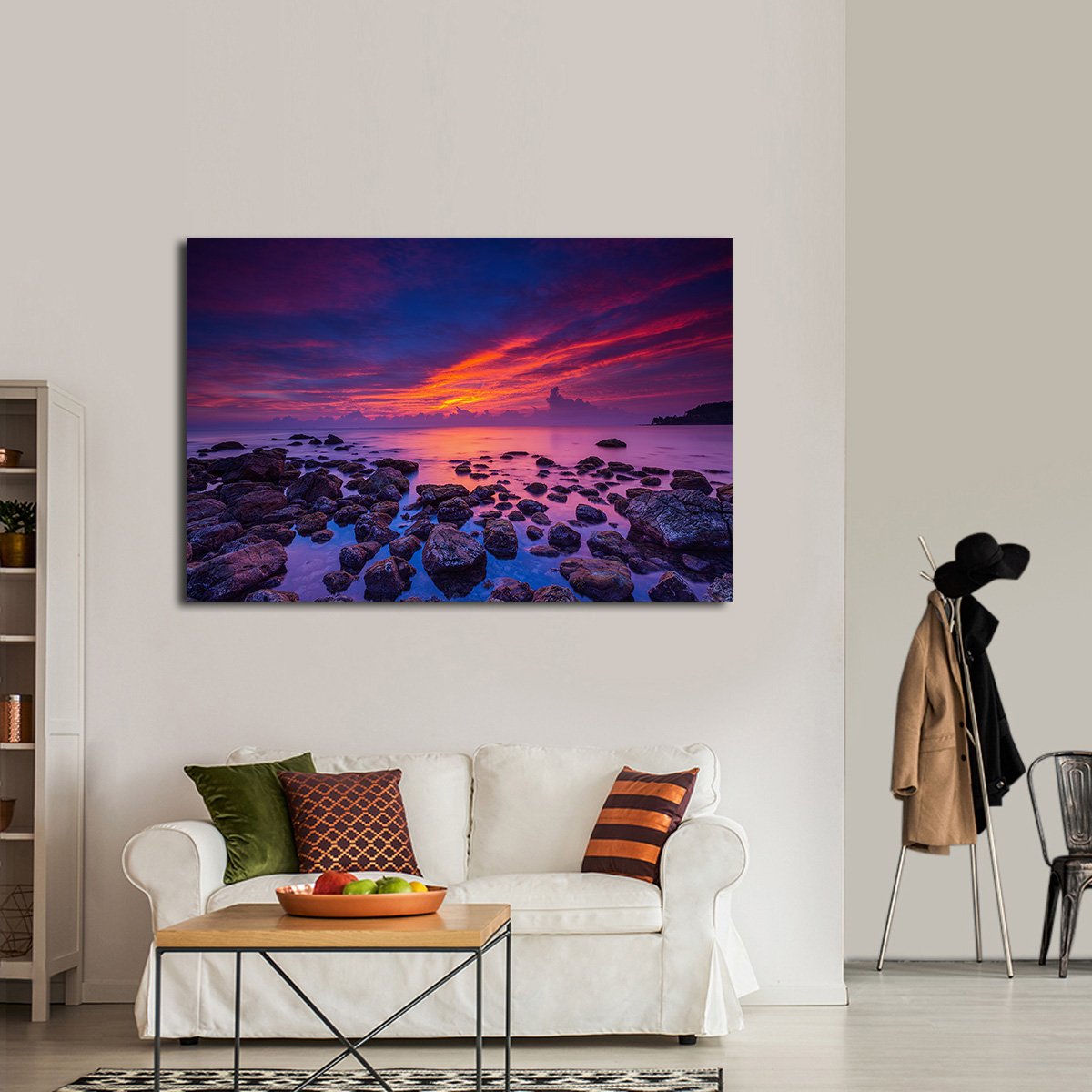 Purple Sunrise Multi Panel Canvas Wall Art