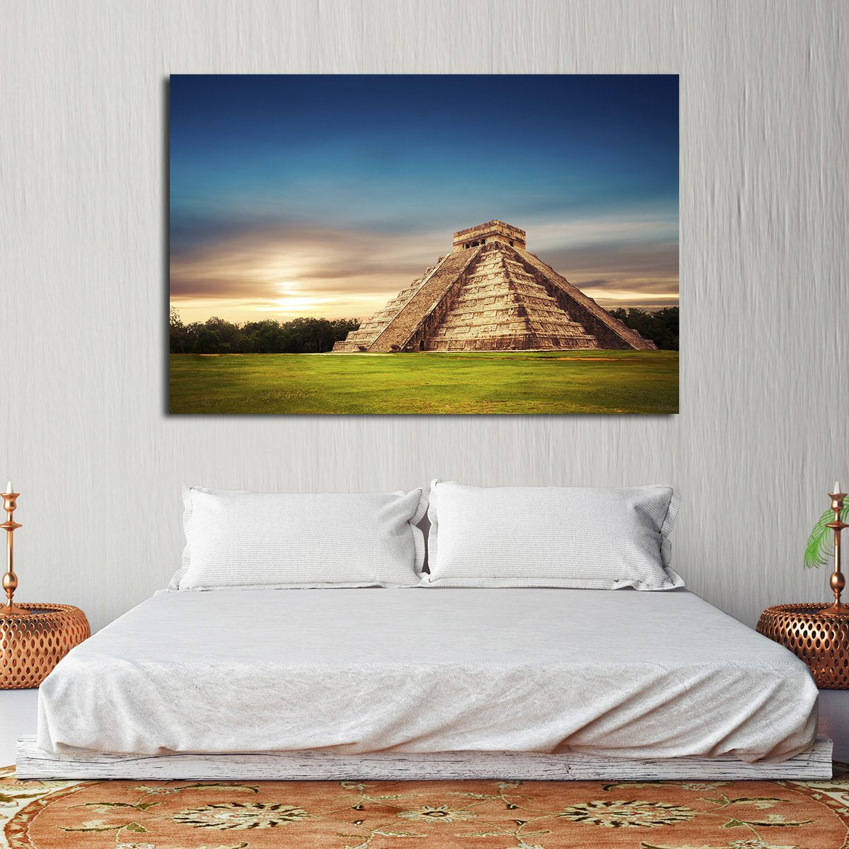 Pyramid in Chichen Multi Panel Canvas Wall Art
