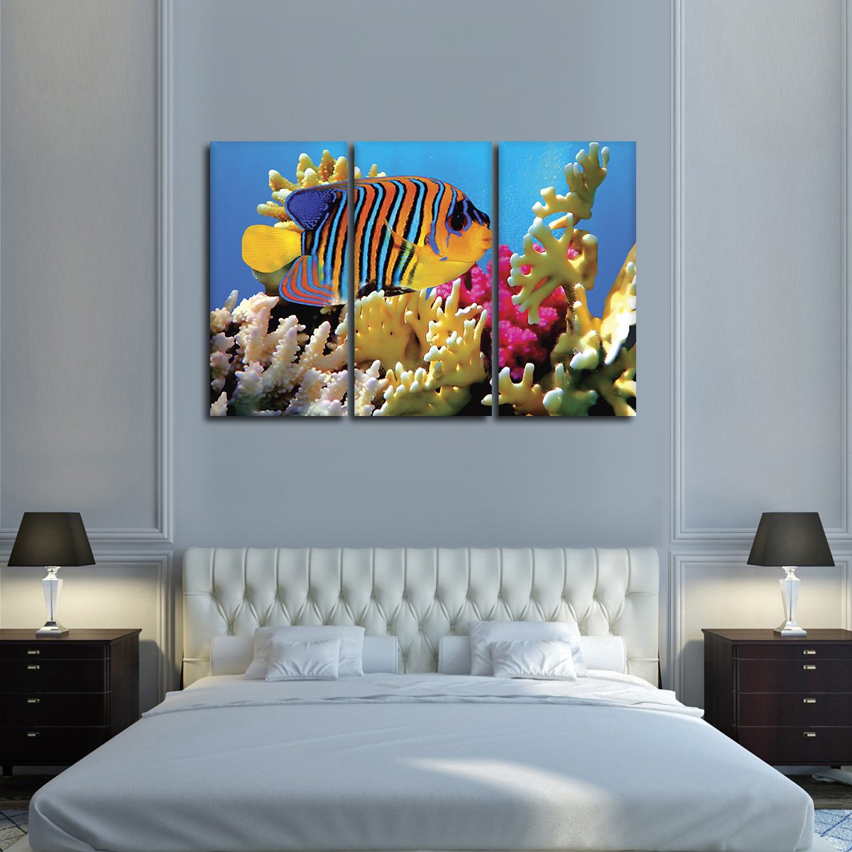 Queen Angelfish Multi Panel Canvas Wall Art
