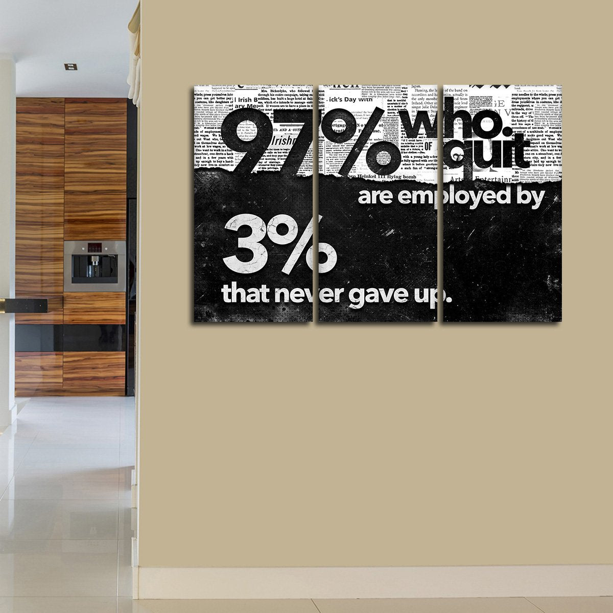 Quitters Are Losers Multi Panel Canvas Wall Art