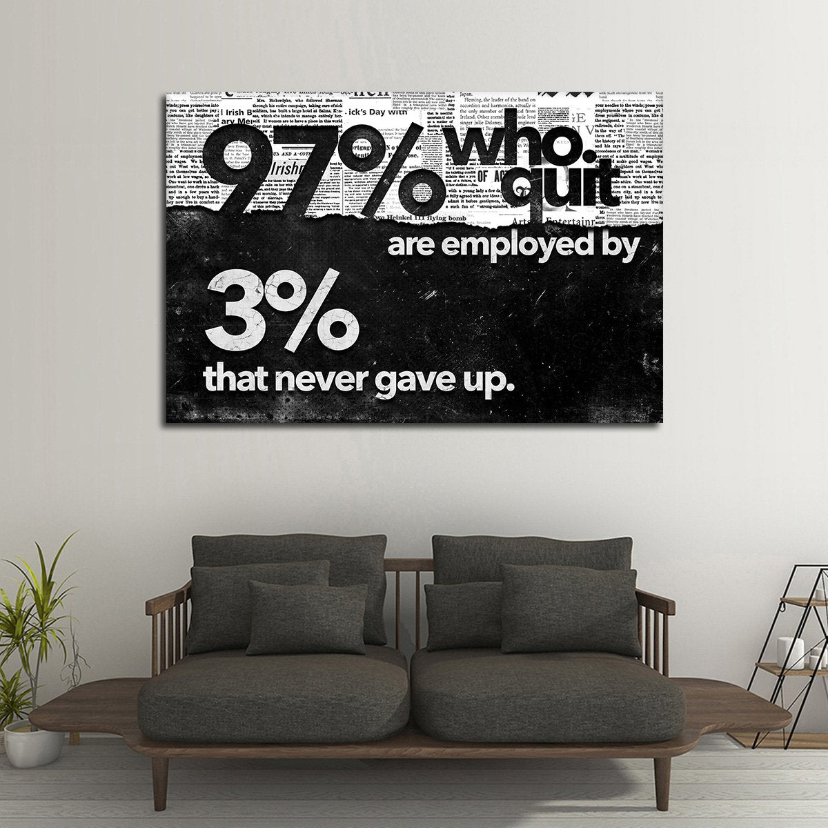 Quitters Are Losers Multi Panel Canvas Wall Art