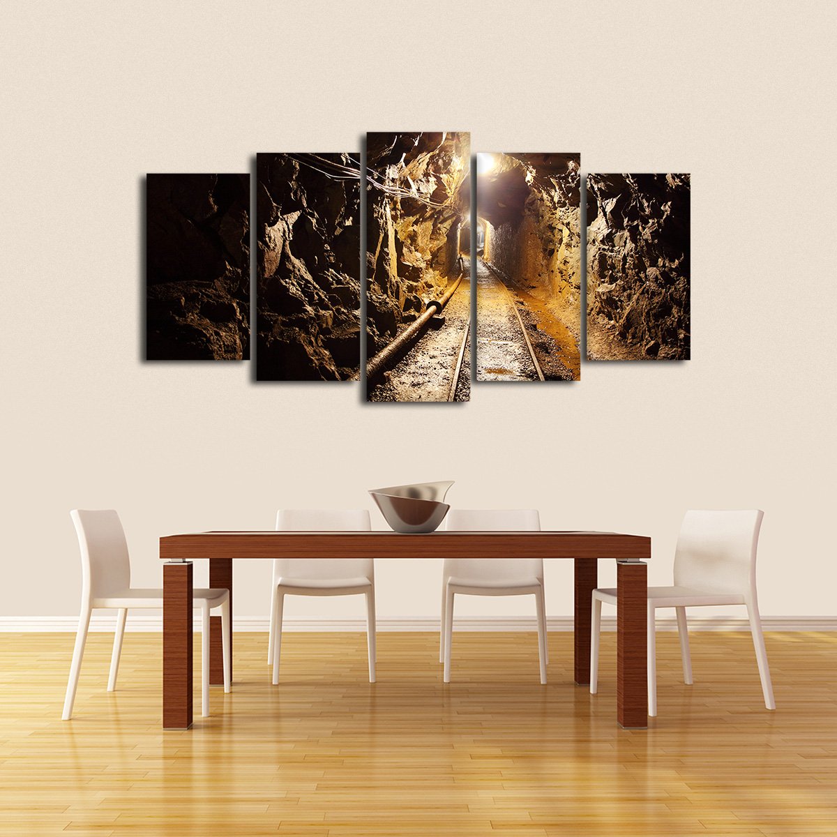Railroad Tunnel Multi Panel Canvas Wall Art