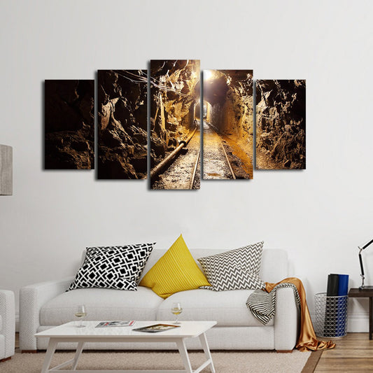 Railroad Tunnel Multi Panel Canvas Wall Art