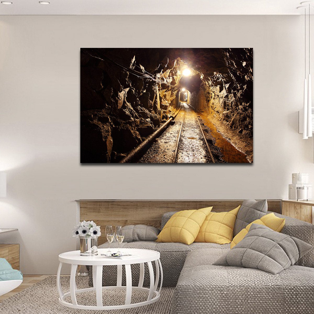Railroad Tunnel Multi Panel Canvas Wall Art